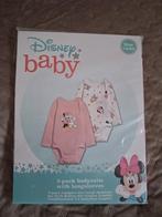 2 Disney Baby rompers lange mouwen Minnie Mouse maat 74/80, Kinderen en Baby's, Babykleding | Maat 74, Meisje, Nieuw, Disney Baby