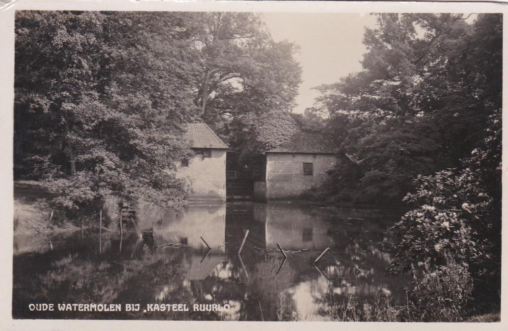 GA1572 Oude watermolen bij Kasteel Ruurlo Borculo Vorden, Verzenden, 1920 tot 1940, Gelopen, Gelderland