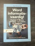 Word informatievaardig! (4e druk), Boeken, Studieboeken en Cursussen, Ophalen of Verzenden, Gamma, Nieuw, HBO
