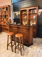 Huisbar toog cafe mahoniehout, Ophalen, Info@chesterfieldjunkie.nl, Inclusief barstoelen, Gosem engelsstraat 7