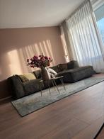 Groene ribstof bank (eventueel te koop met kleed), Ophalen, Gebruikt, Stof