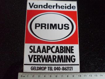 sticker vanderheide primus slaapcabine verwarming geldrop beschikbaar voor biedingen
