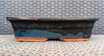 Bonsai schaal blauw tinten geglazuurd aardewerk 27,2x16,8x7,, Tuin en Terras, Bloempotten, Ophalen of Verzenden, Zo goed als nieuw