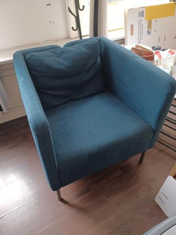 Blauwe IKEA EKERÖ fauteuil - Perfecte staat! beschikbaar voor biedingen