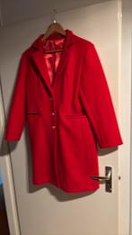 Rode lange jas, Ophalen of Verzenden, Gedragen, Maat 38/40 (M), Rood