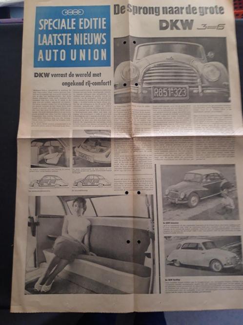 reclamekrant DKW 1956, Boeken, Auto's | Folders en Tijdschriften, Gelezen, Audi, Ophalen of Verzenden