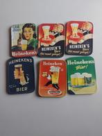 6 oude heineken bierfiltjes vintage., Gebruikt, Ophalen of Verzenden