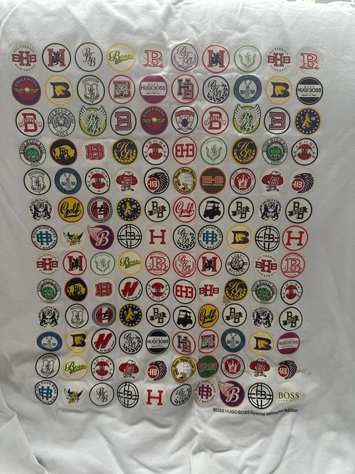 Boos T-shirt - Ball Marker Design, Kleding | Heren, T-shirts, Zo goed als nieuw, Overige maten, Wit, Ophalen of Verzenden