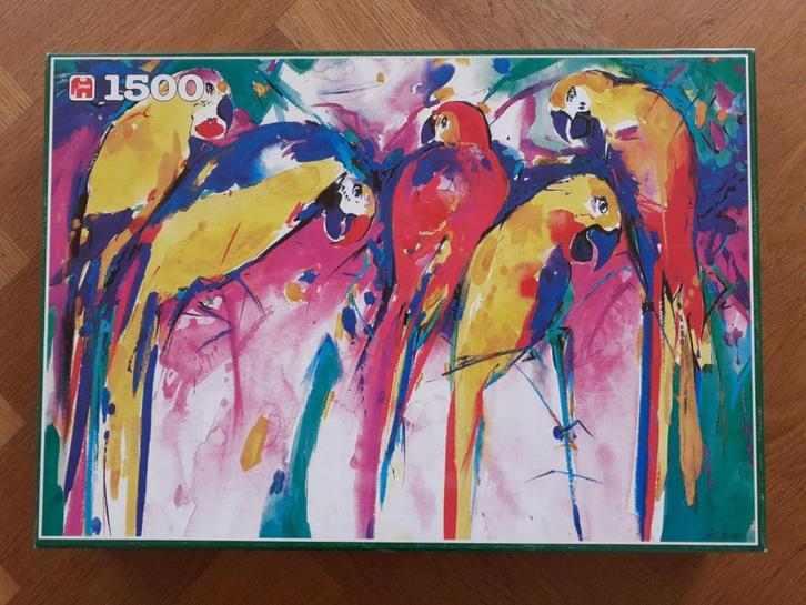 legpuzzel Tropische vogels, Hobby en Vrije tijd, Denksport en Puzzels, Zo goed als nieuw, Legpuzzel, 500 t/m 1500 stukjes, Ophalen of Verzenden