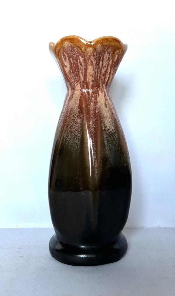 vaas Belgisch keramiek Belgium glazuur drip techniek vintage, Antiek en Kunst, Antiek | Vazen, Ophalen of Verzenden