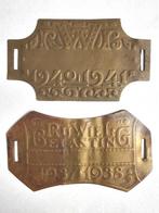 Rijwielbelastingplaatjes 1937-1938 & 1940-1941, Ophalen of Verzenden, Brons, Nederland