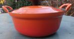 LE CREUSET gietijzeren pan faitout 20 cm (G101), Gebruikt, Gietijzer, Ophalen of Verzenden, Keramische plaat