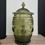 Zeer grote antieke duimenglas groene bowlpot, Antiek en Kunst, Antiek | Keramiek en Aardewerk, Ophalen of Verzenden