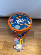 Dieren Afrika Puzzel met Boek, 2 tot 4 jaar, Zo goed als nieuw, Van hout, Meer dan 50 stukjes
