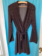 Vanilia Zwarte Wikkeljurk met Stippen - Maat 40, Kleding | Dames, Maat 38/40 (M), Zwart, Ophalen of Verzenden, Zo goed als nieuw