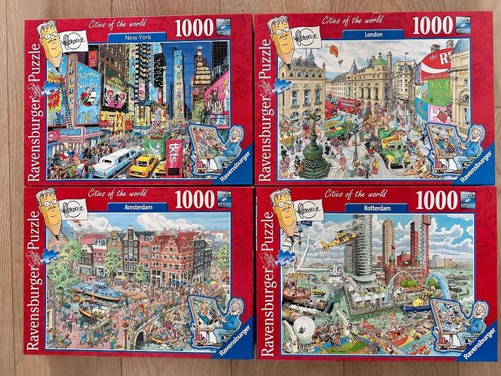 Puzzel pakket ravensburger cities of the world, Hobby en Vrije tijd, Denksport en Puzzels, Zo goed als nieuw, Legpuzzel, 500 t/m 1500 stukjes