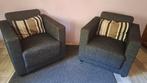 2 Stoelen fauteuils  Grijs...    €25 per stuk!, Gebruikt, 75 tot 100 cm, Ophalen of Verzenden, 75 tot 100 cm