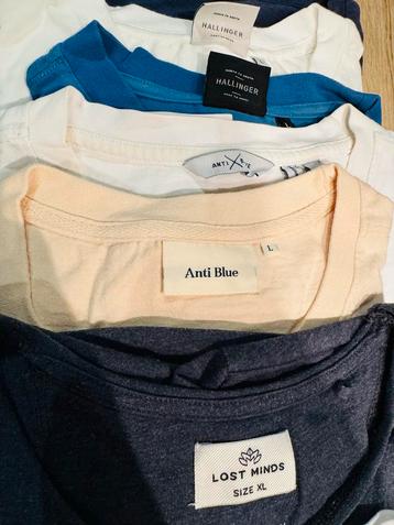 T-shirts 9x heren L/XL - Dockers, Anti Blue, Lost Minds beschikbaar voor biedingen