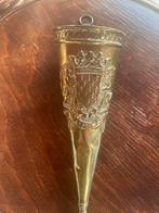 Oude Koperen Wandvaas met Wapen, Ophalen, Koper