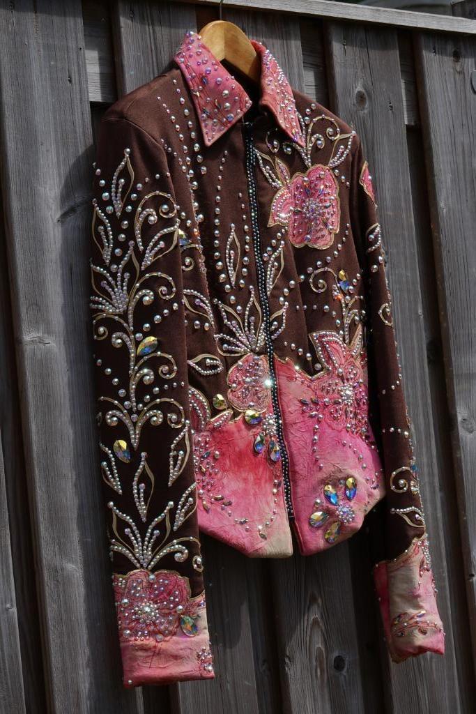 Show blouse te koop, Dieren en Toebehoren, Paardrijkleding, Zo goed als nieuw, Dames, Bovenkleding, Western, Ophalen of Verzenden