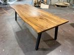 Walnoten boomstamtafel 250x100, Ophalen, Nieuw, Vijf personen of meer, Rechthoekig