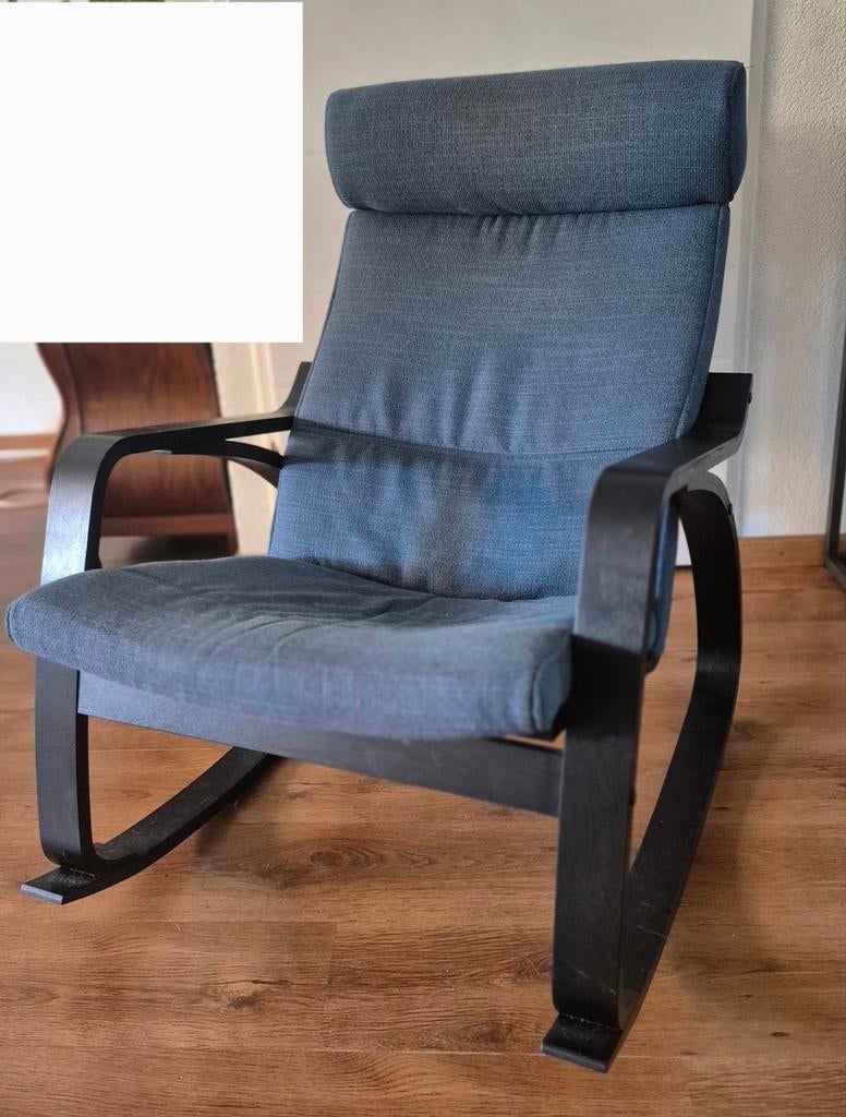 Stoel Poang (ikea) met voetensteun, Ophalen, Zo goed als nieuw, 75 tot 100 cm