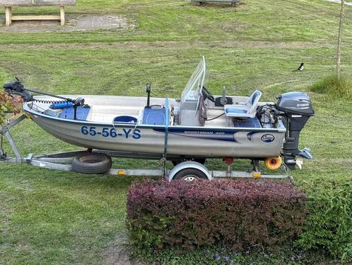 Aluminium visboot met trailer (raymarine dragonfly-5), Watersport en Boten, Vis- en Consoleboten, Gebruikt, 10 tot 30 pk, 3 tot 6 meter