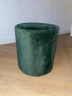 Poef velvet donker groen, Ophalen, Minder dan 50 cm, Gebruikt, Rond