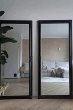 Twee zwarte grote spiegels hotelchique, Huis en Inrichting, Woonaccessoires | Spiegels, Ophalen of Verzenden, Nieuw, Rechthoekig