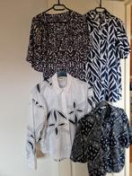 Blouses Blauw/Wit 4 stuks maat L, Blauw, Maat 42/44 (L), Ophalen of Verzenden, Zo goed als nieuw