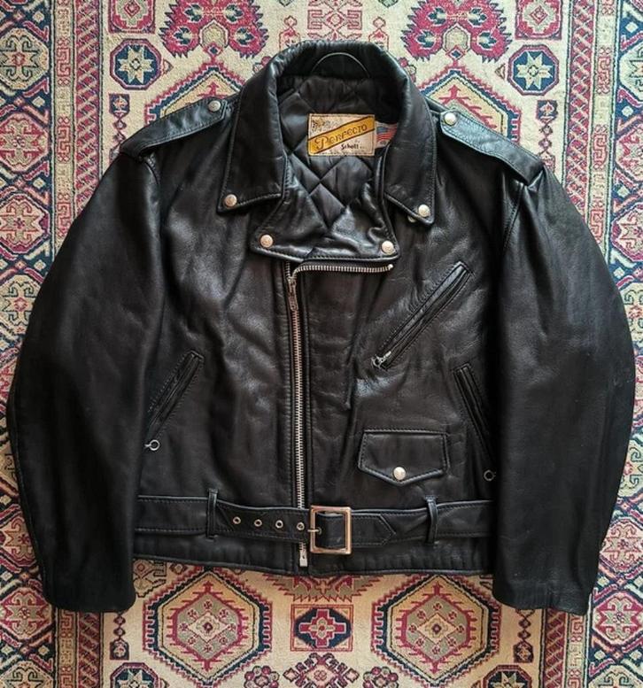 Schott Perfecto 618 Leren Jas - 80s model - Heel netjes (46), Motoren, Kleding | Motorkleding, Jas | leer, Heren, Tweedehands