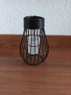 Metalen waxinelicht houder zwart industrieel zwarte metaal, Gebruikt, Zwart, Ophalen of Verzenden, Metaal