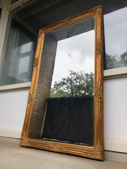 Grote gouden barok spiegel (facet geslepen), Huis en Inrichting, Woonaccessoires | Spiegels, Zo goed als nieuw, 75 tot 100 cm