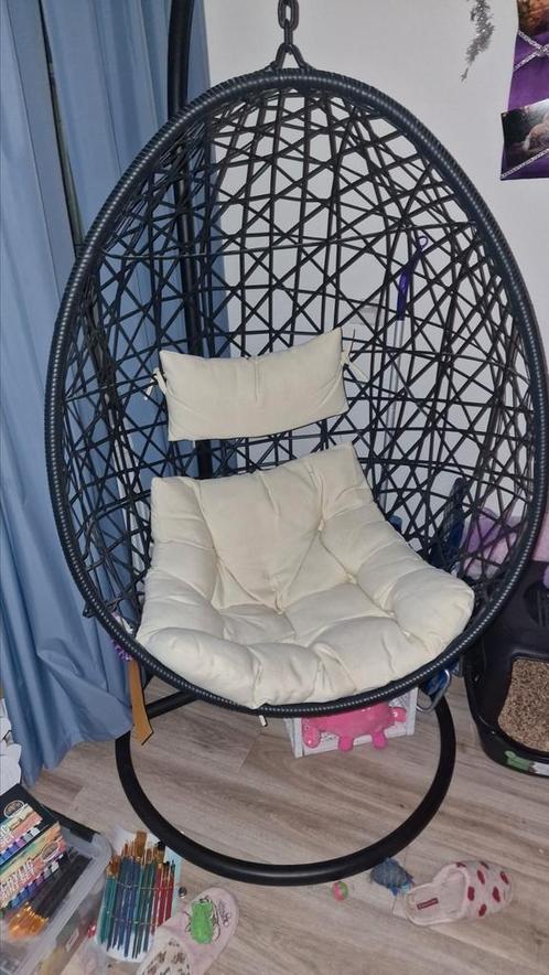Luxe hangstoel, Tuin en Terras, Tuinstoelen, Zo goed als nieuw, Rvs, Ophalen