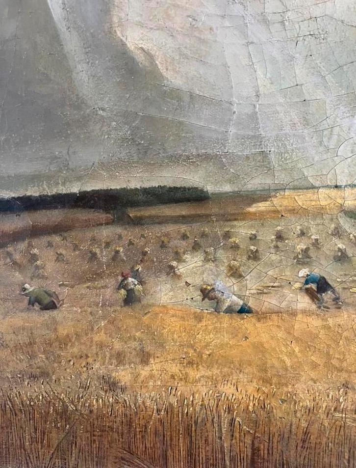 Schilderij olieverf op doek Boessen ‘43, Antiek en Kunst, Kunst | Schilderijen | Klassiek, Ophalen