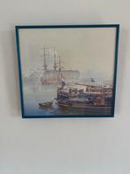 Litho Scheepvaart Museum  in blauwe lijst., Ophalen of Verzenden