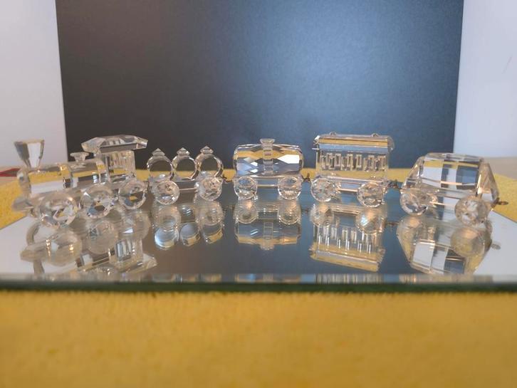 Treinstel met spiegel, Verzamelen, Swarovski, Zo goed als nieuw, Figuurtje, Ophalen of Verzenden