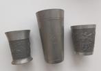 Tin bekers, 3 stuks, jaren 70, Verzenden
