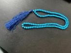 Blauwe Tibetaanse Mala gebedsketting met kwast, Sieraden, Tassen en Uiterlijk, Kettingen, Ophalen of Verzenden, Nieuw, Blauw, Steen of Mineraal
