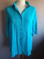 Nieuwe blauwe stretch blouse van Anne de Lancay, maat S/M, Blauw, Nieuw, Maat 36 (S), Anne de Lancay