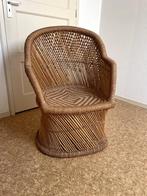 rieten stoel, Huis en Inrichting, Ophalen, Gebruikt, Bruin, Riet of Rotan