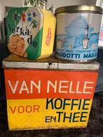 Lotje van 3 vintage blikken reservoirs, Verzamelen, Blikken, Ophalen of Verzenden, Gebruikt, Koffie, Van Nelle