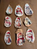 Kersthangers Oesterschelpen met Poes & Hond, Ophalen of Verzenden, Nieuw, Knutselwerk