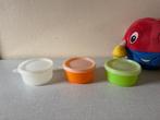 Z.G.A.N. desserttrio leuke trio bakjes van TUPPERWARE, Huis en Inrichting, Ophalen of Verzenden, Zo goed als nieuw, Wit, Bak of Kom