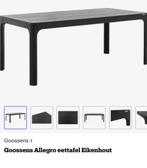 ZGAN Goossens zwarte eettafel eikenhout, Ophalen, Eikenhout, 200 cm of meer, 50 tot 100 cm