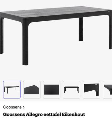 ZGAN Goossens zwarte eettafel eikenhout beschikbaar voor biedingen