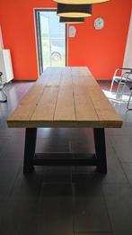 Houten Eettafel/Vergadertafel, Ophalen, Gebruikt, 100 tot 150 cm, 200 cm of meer
