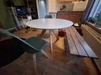 Tafel met 2 stoelen, Huis en Inrichting, Tafels | Eettafels, Ophalen, Rond, Zo goed als nieuw, 100 tot 150 cm