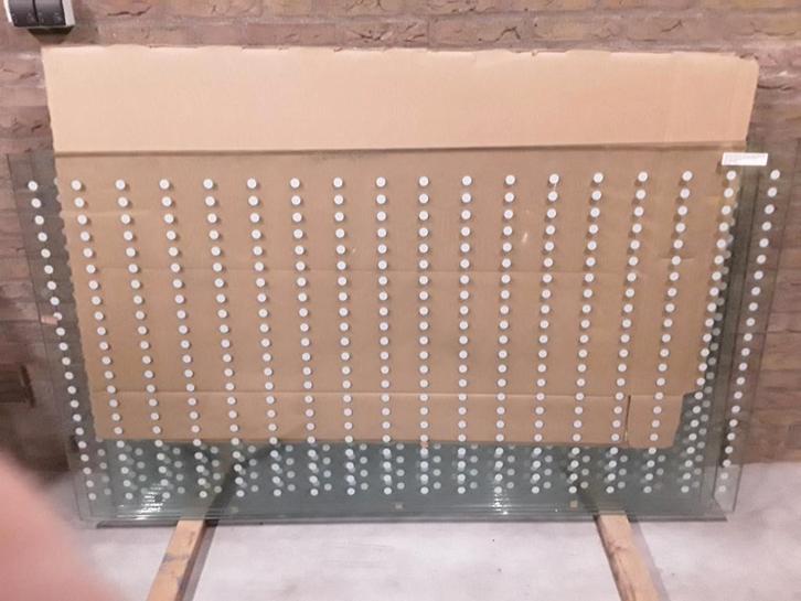 3 Veiligheidsglasplaten 17mm dik 2 laags gehard en geslepen, Doe-het-zelf en Verbouw, Glas en Ramen, Nieuw, Glasplaat, 160 cm of meer