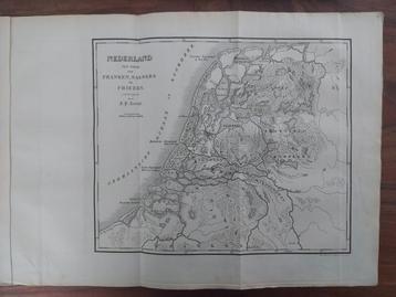 2/ Kaart Nederland middeleeuwen Franken Saskers Friezen 1840 beschikbaar voor biedingen